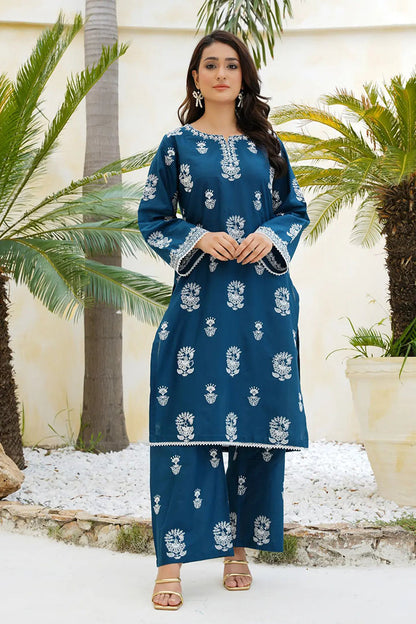 Aqua Beach - Summer Lawn - 2Pc Stitched Dress