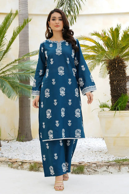 Aqua Beach - Summer Lawn - 2Pc Stitched Dress