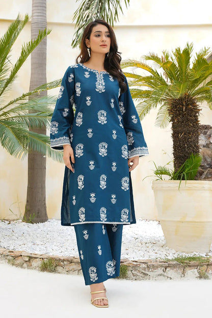 Aqua Beach - Summer Lawn - 2Pc Stitched Dress