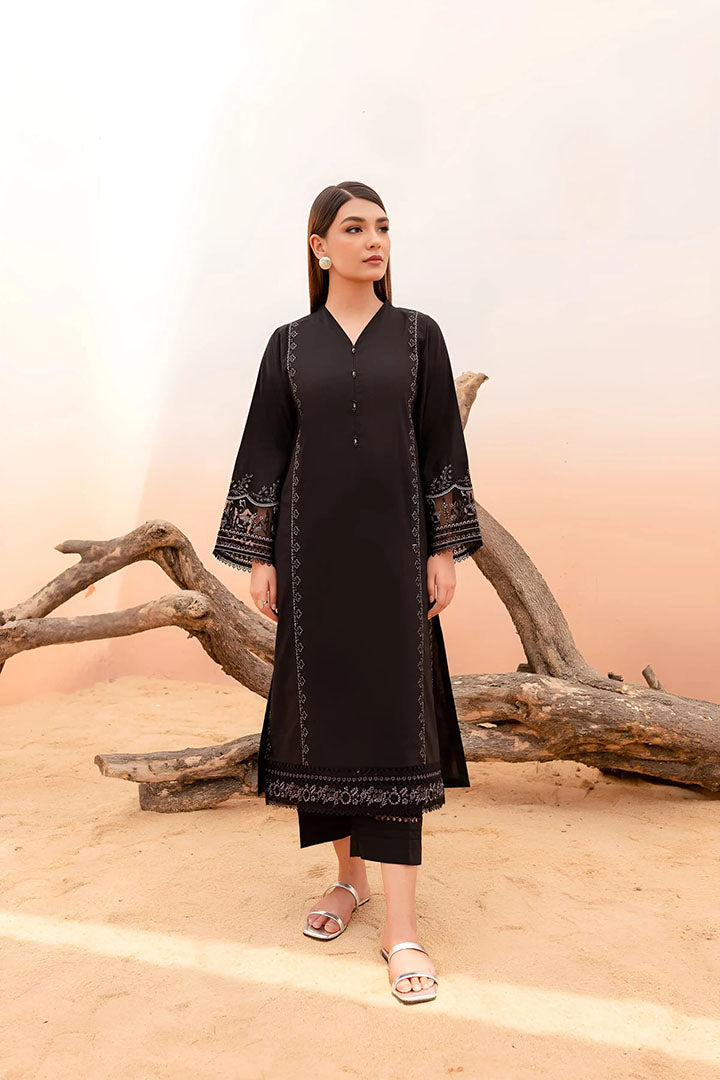 Black Rose - 2Pc Embroidered Dress