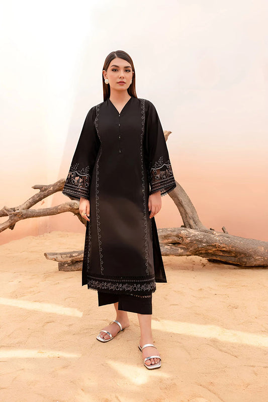Black Rose - 2Pc Embroidered Dress