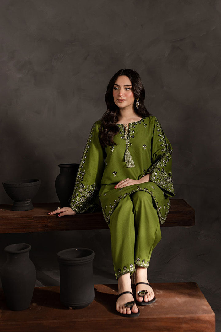 Green Gem - 2Pc Embroidered Dress
