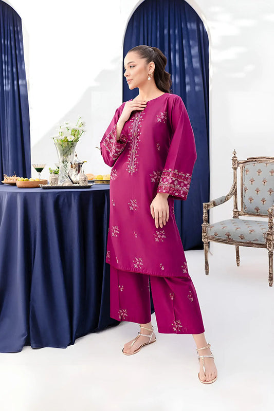 Pernia - 2Pc Embroidered Dress