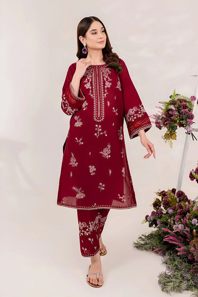 Red Blood Summer Lawn 2Pc Stitched