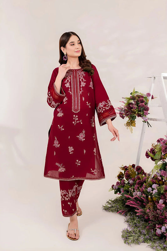 Red Blood - 2Pc Embroidered Dress
