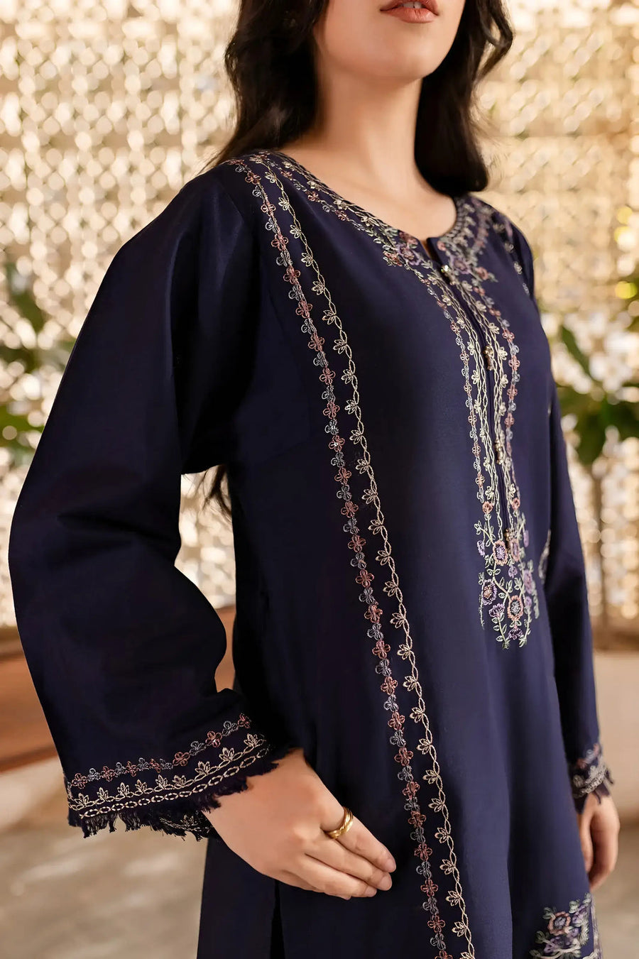 Blueberry -Lawn 2Pc Stitched Dress